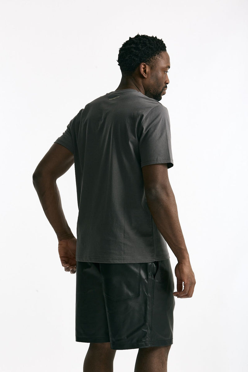 T-shirt girocollo in cotone antracite uomo Department five - 4