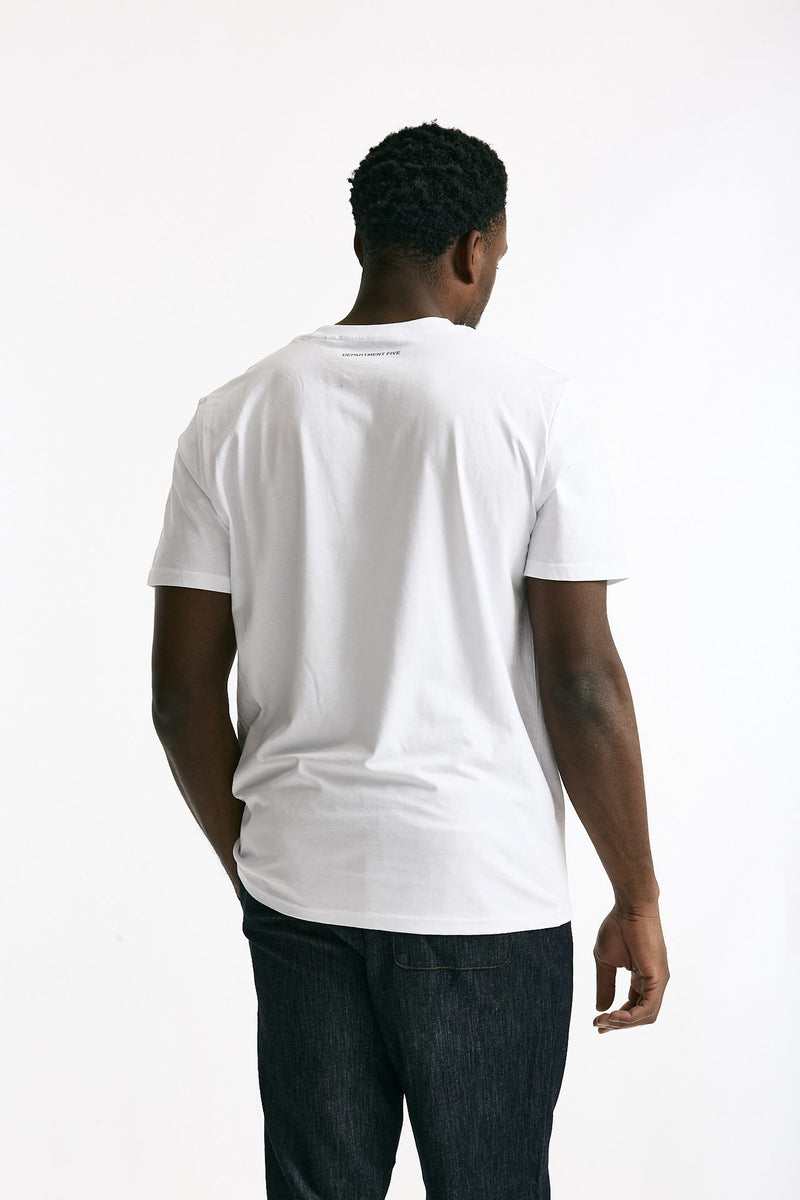 T-shirt girocollo in cotone bianco uomo Department five - 4