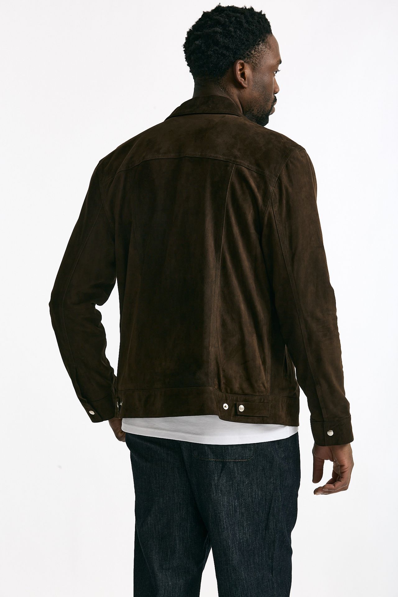 Giubbino in pelle scamosciata marrone uomo Department five - 3