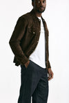 Giubbino in pelle scamosciata marrone uomo Department five - 5