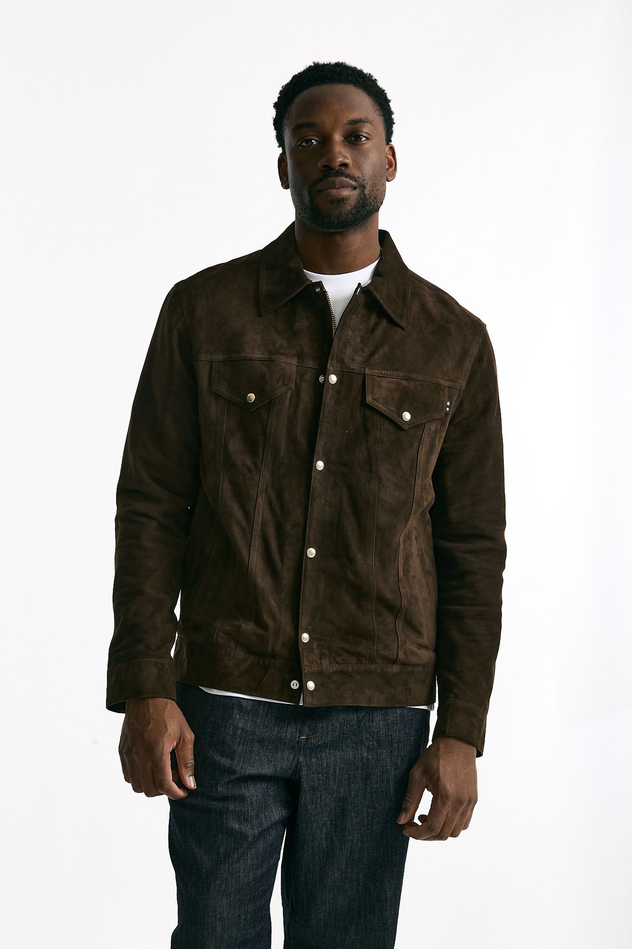 Giubbino in pelle scamosciata marrone uomo Department five - 4