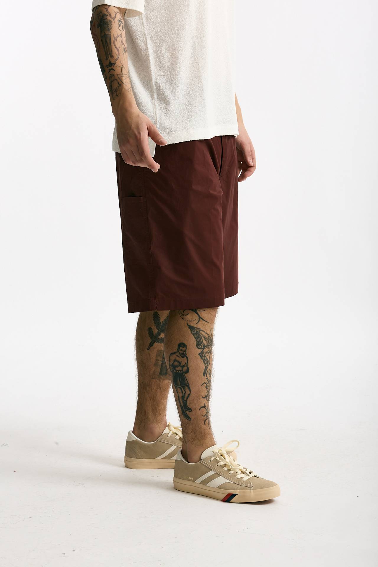 Bermuda PATRICK in cotone stretch bordeaux uomo Department five - 3