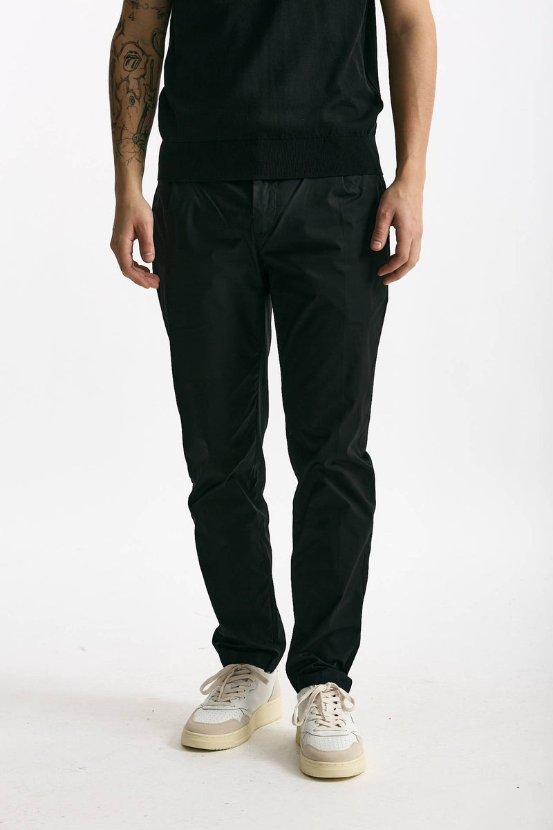 Pantalone PRINCE PENCES in cotone stretch nero uomo Department five - 1