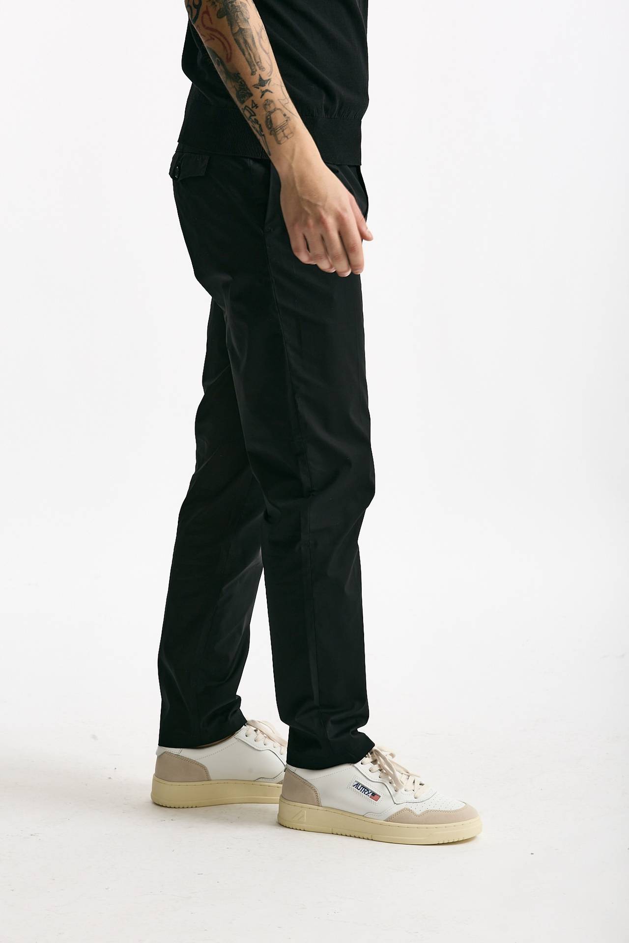Pantalone PRINCE PENCES in cotone stretch nero uomo Department five - 2