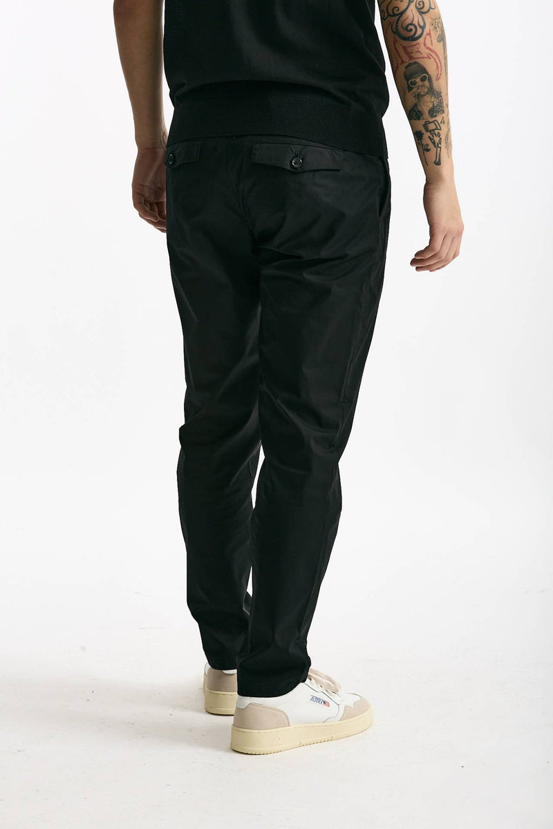Pantalone PRINCE PENCES in cotone stretch nero uomo Department five - 3