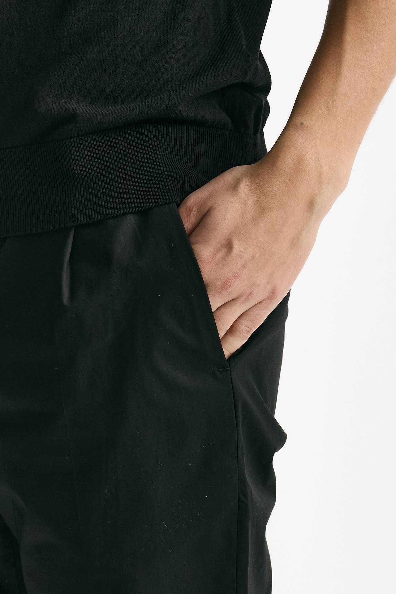 Pantalone PRINCE PENCES in cotone stretch nero uomo Department five - 5