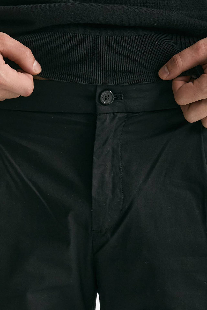 Pantalone PRINCE PENCES in cotone stretch nero uomo Department five - 6