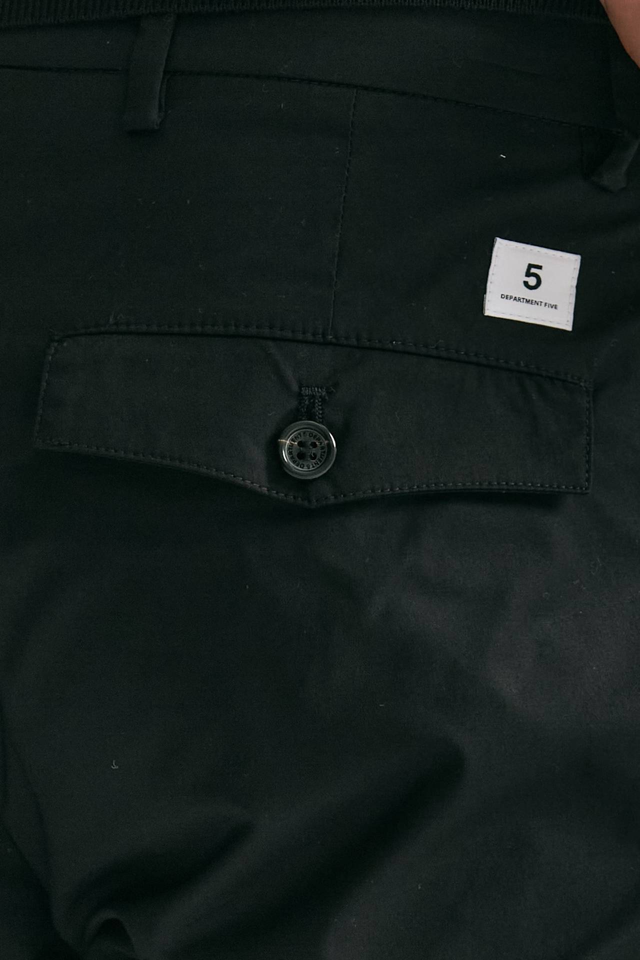 Pantalone PRINCE PENCES in cotone stretch nero uomo Department five - 7