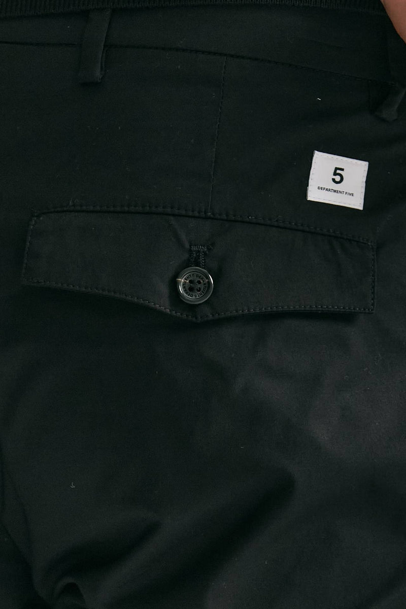 Pantalone PRINCE PENCES in cotone stretch nero uomo Department five - 7
