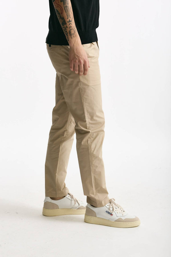 Pantalone PRINCE PENCES in cotone stretch beige uomo Department five