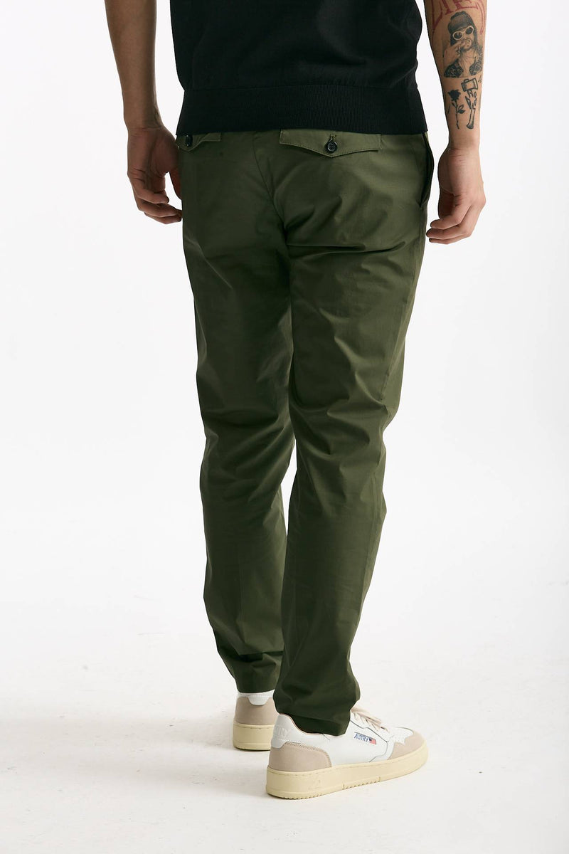 Pantalone PRINCE PENCES in cotone stretch verde uomo Department five - 3