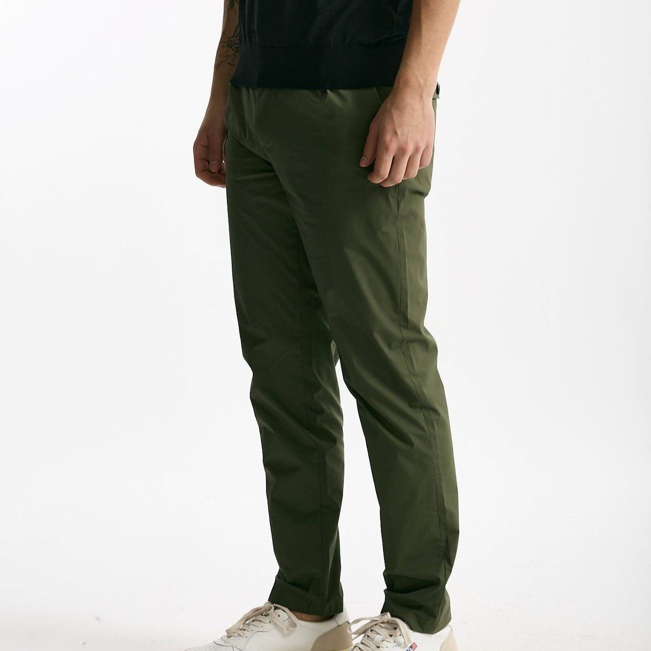 Pantalone PRINCE PENCES in cotone stretch verde uomo Department five - 8