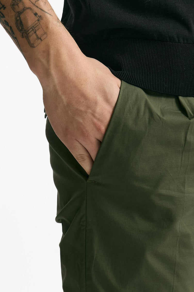 Pantalone PRINCE PENCES in cotone stretch verde uomo Department five - 5