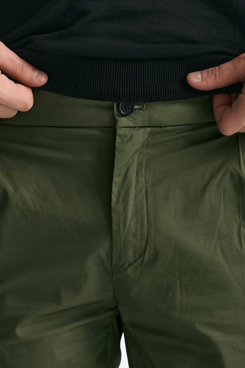 Pantalone PRINCE PENCES in cotone stretch verde uomo Department five - 6