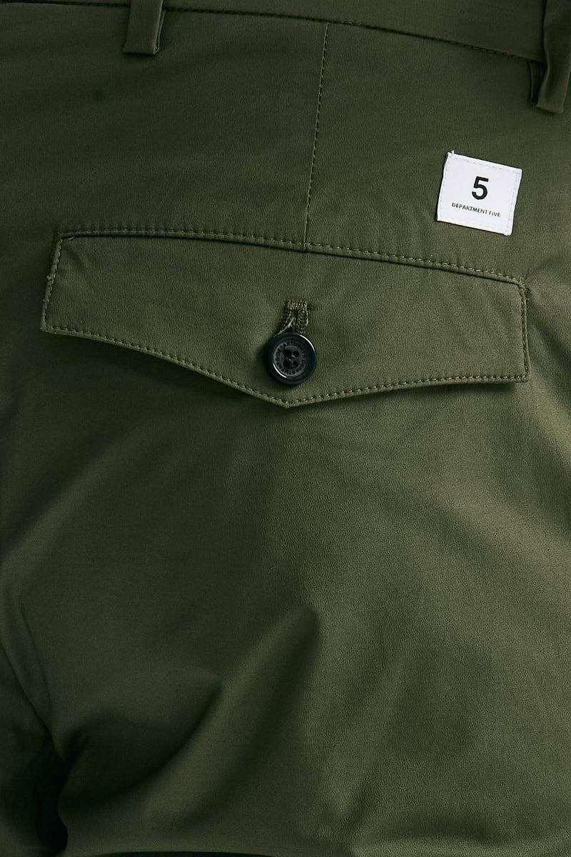 Pantalone PRINCE PENCES in cotone stretch verde uomo Department five - 7