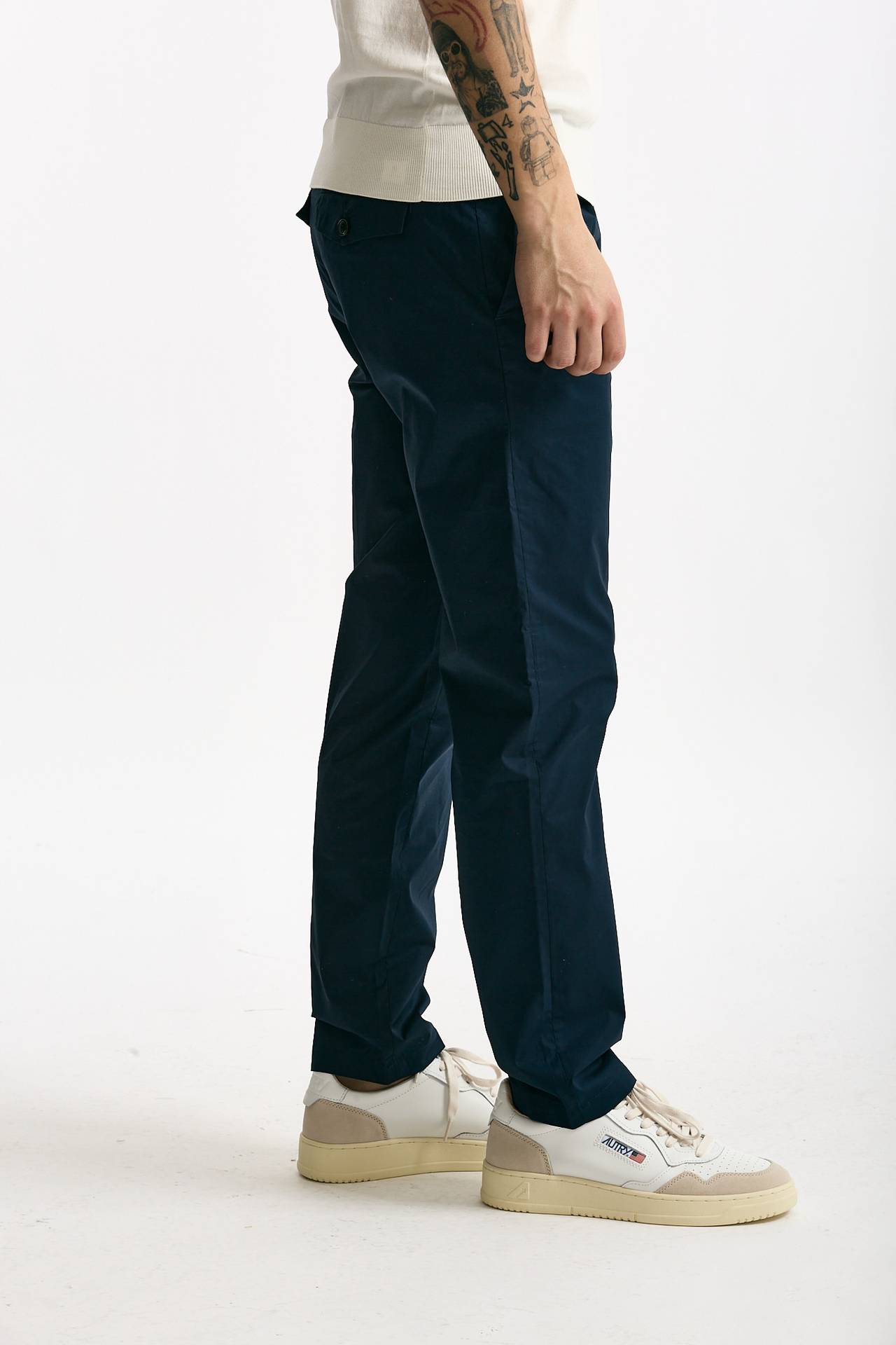 Pantalone PRINCE PENCES in cotone stretch blu uomo Department five - 1