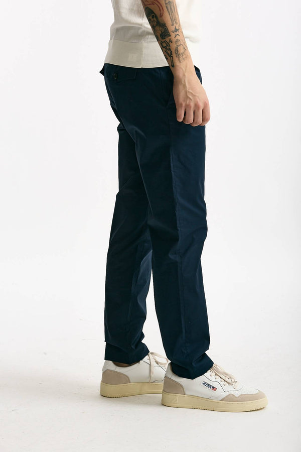 Pantalone PRINCE PENCES in cotone stretch blu uomo Department five