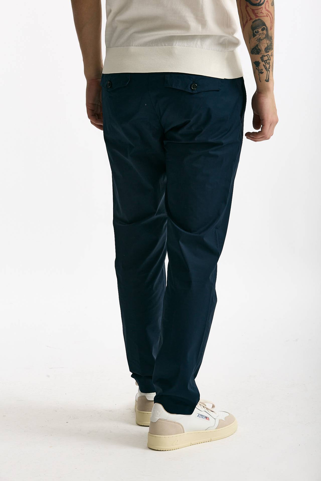Pantalone PRINCE PENCES in cotone stretch blu uomo Department five - 3