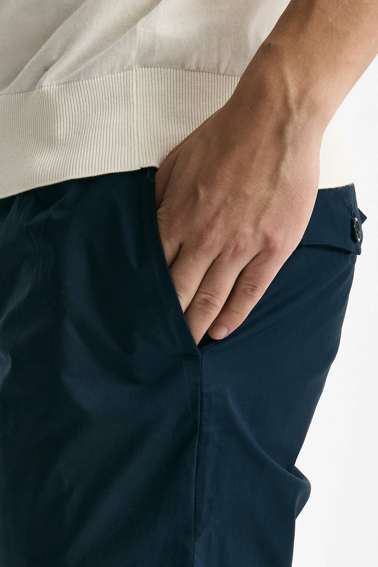 Pantalone PRINCE PENCES in cotone stretch blu uomo Department five - 5