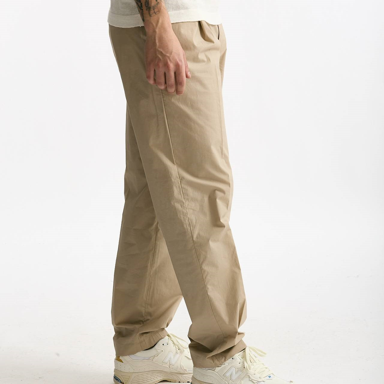 Pantalone GIN in cotone e lino stretch beige uomo Department five - 8