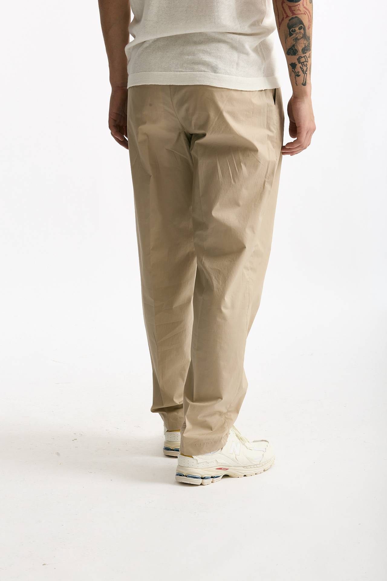 Pantalone GIN in cotone e lino stretch beige uomo Department five - 4