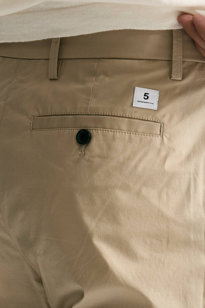 Pantalone GIN in cotone e lino stretch beige uomo Department five - 7