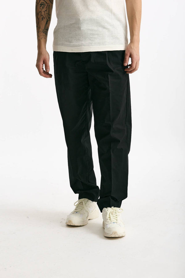 Pantalone GIN in cotone e lino stretch nero uomo Department five