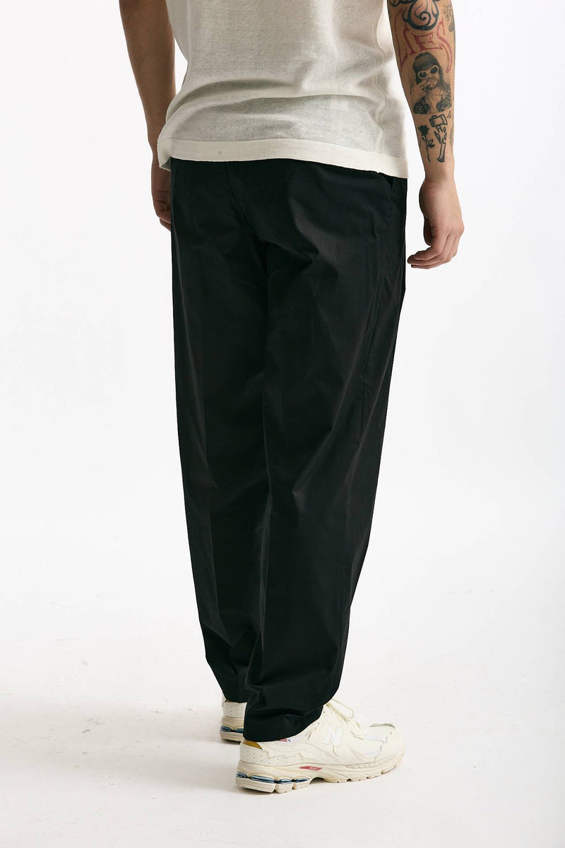 Pantalone GIN in cotone e lino stretch nero uomo Department five - 4