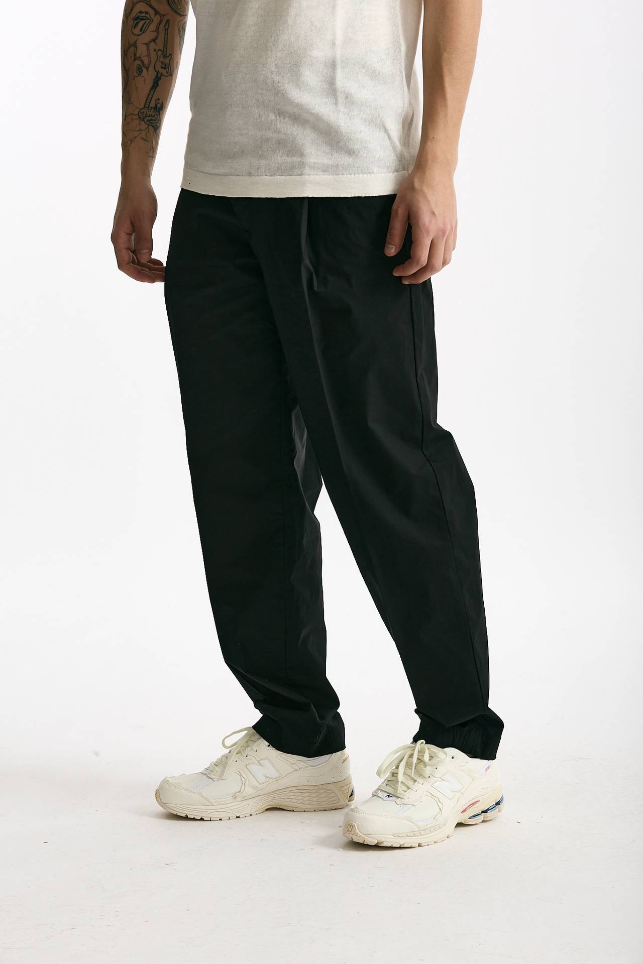 Pantalone GIN in cotone e lino stretch nero uomo Department five - 2