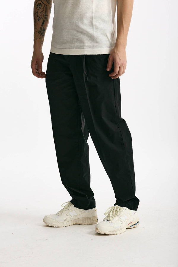 Pantalone GIN in cotone e lino stretch nero uomo Department five