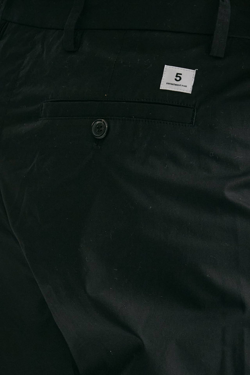 Pantalone GIN in cotone e lino stretch nero uomo Department five - 7