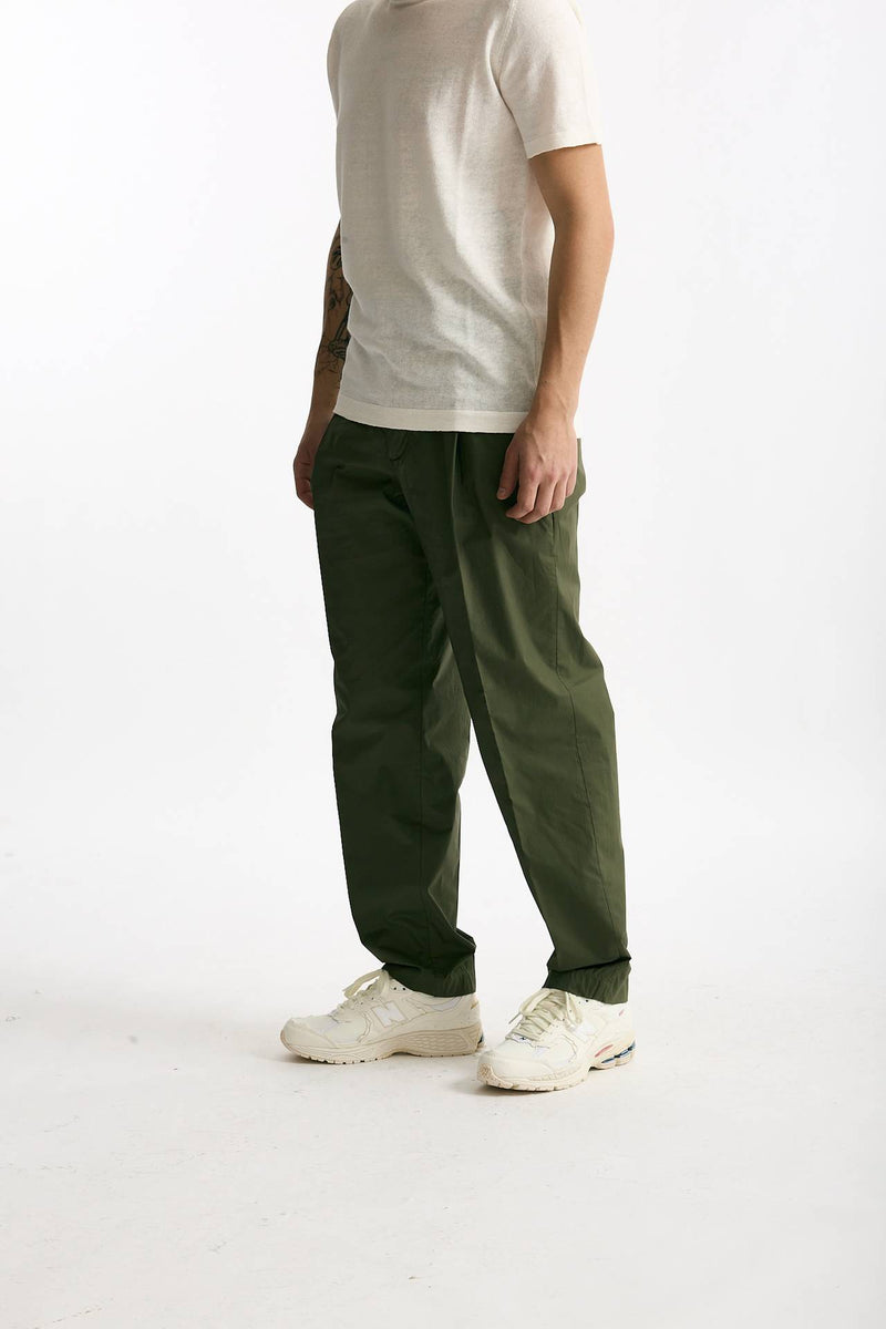 Pantalone GIN in cotone e lino stretch verde uomo Department five - 5