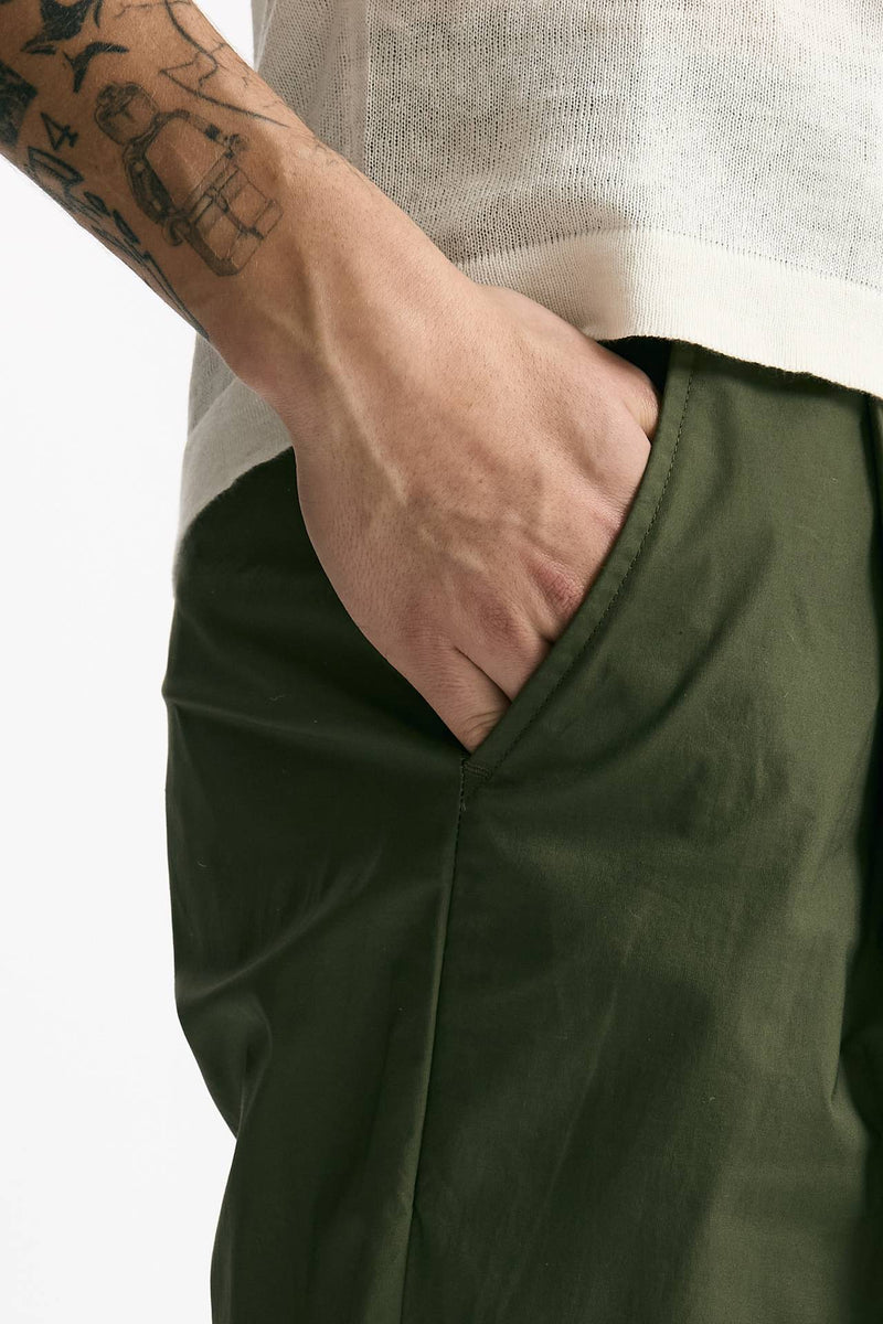 Pantalone GIN in cotone e lino stretch verde uomo Department five - 6
