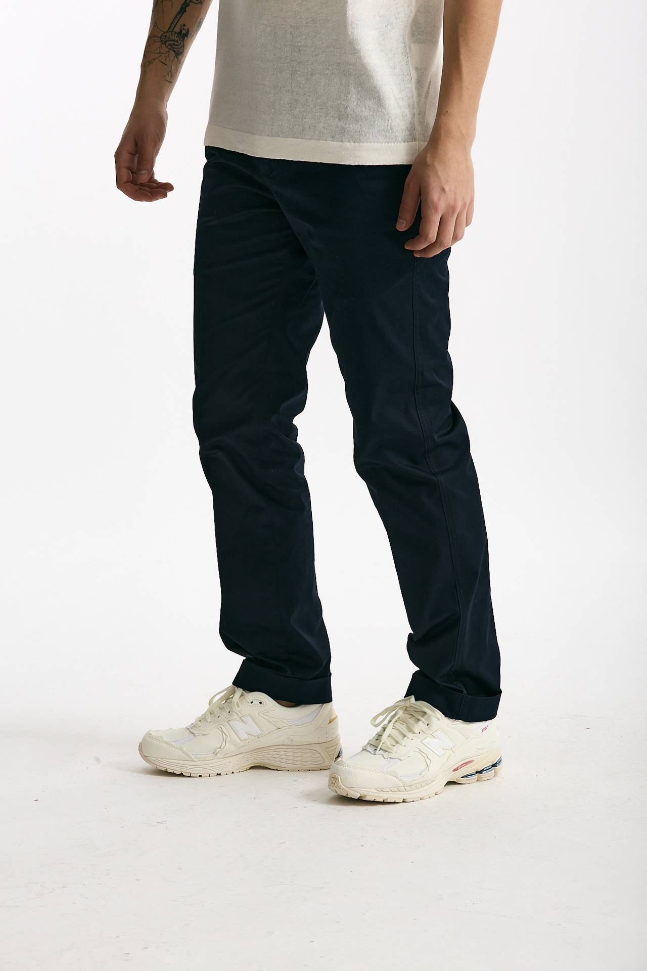 Pantalone DESTINAY in cotone stretch blu uomo Department five - 4
