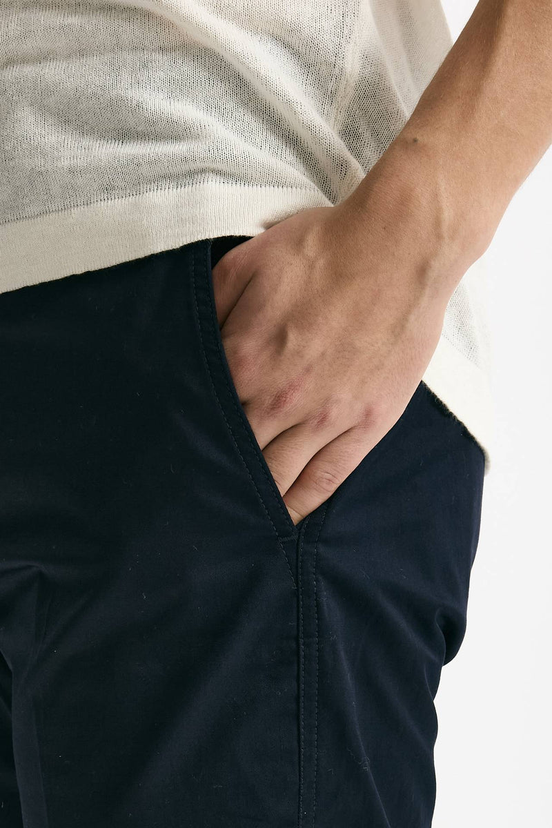 Pantalone DESTINAY in cotone stretch blu uomo Department five - 5