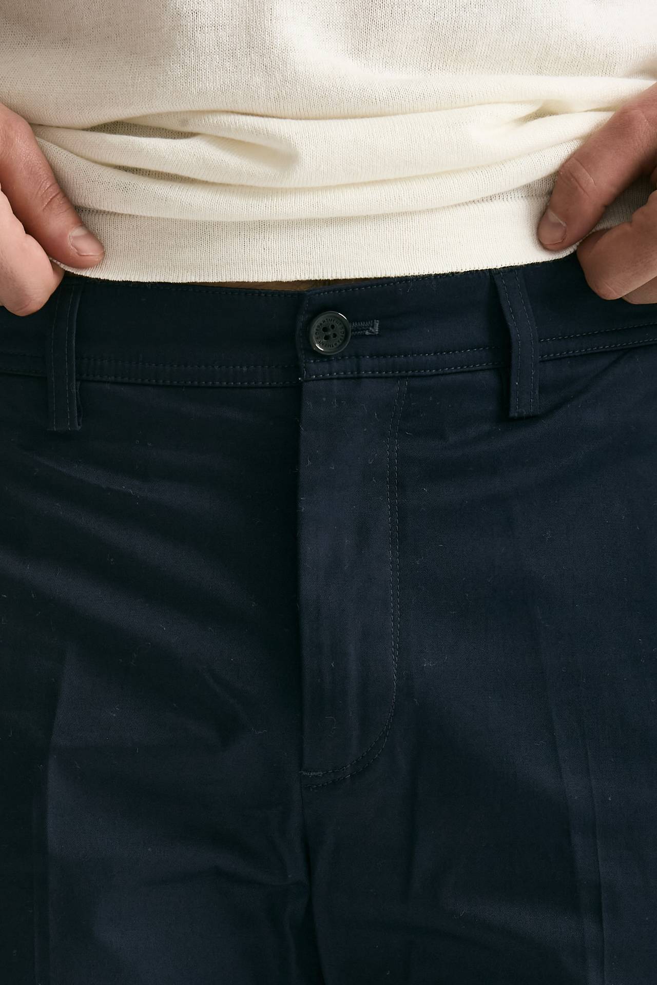 Pantalone DESTINAY in cotone stretch blu uomo Department five - 6
