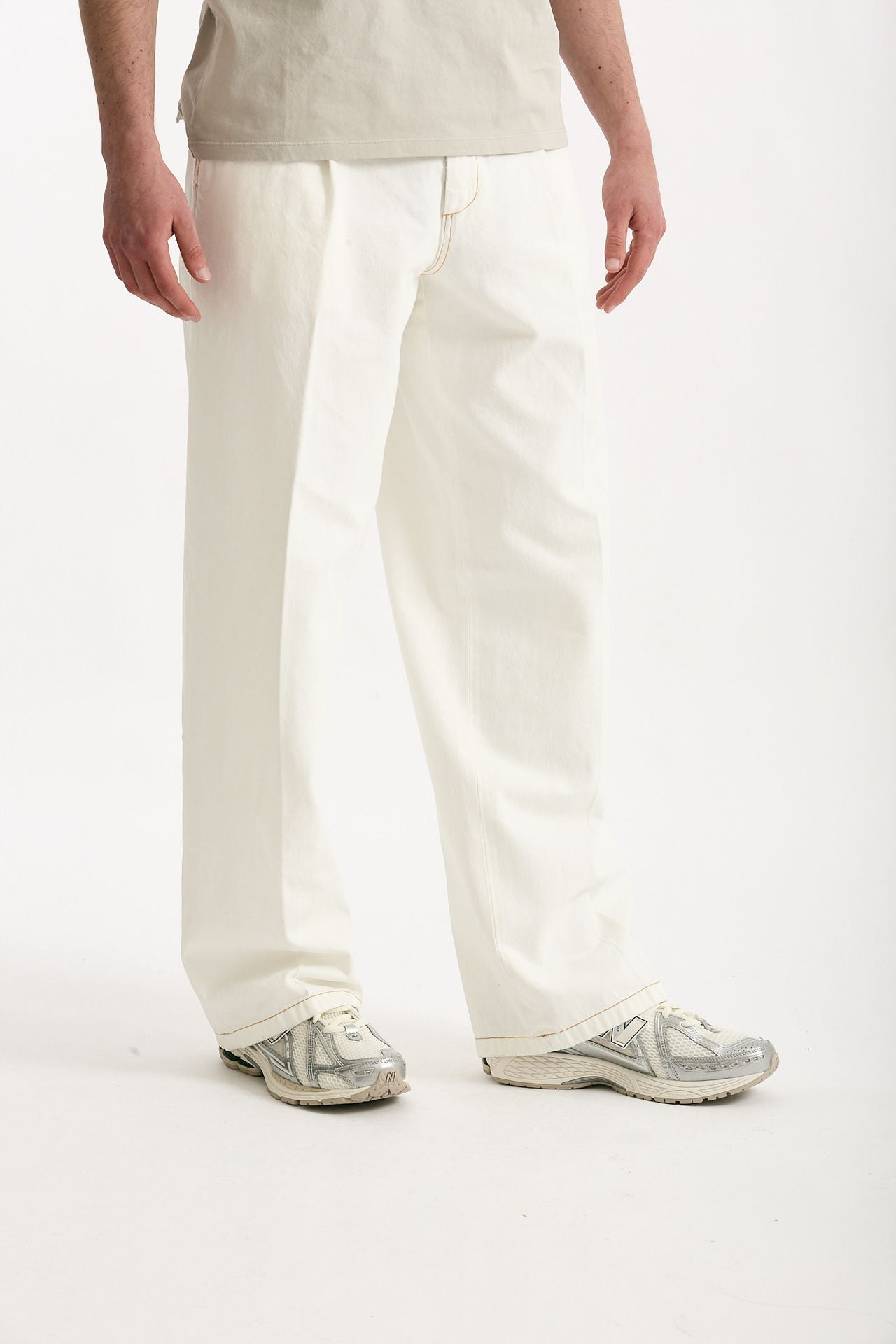 Pantalone ROGERS in cotone fermo denim bianco uomo Department five - 2