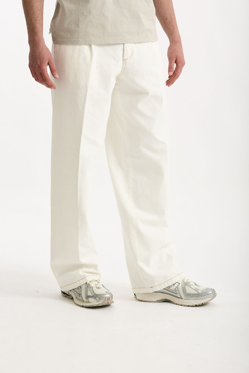 Pantalone ROGERS in cotone fermo denim bianco uomo Department five - 2