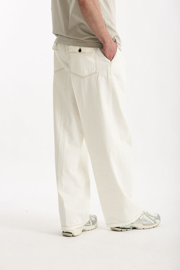 Pantalone ROGERS in cotone fermo denim bianco uomo Department five