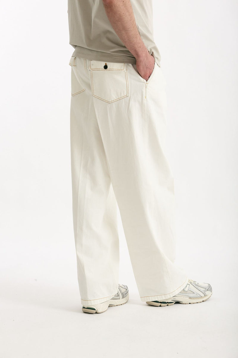 Pantalone ROGERS in cotone fermo denim bianco uomo Department five - 1