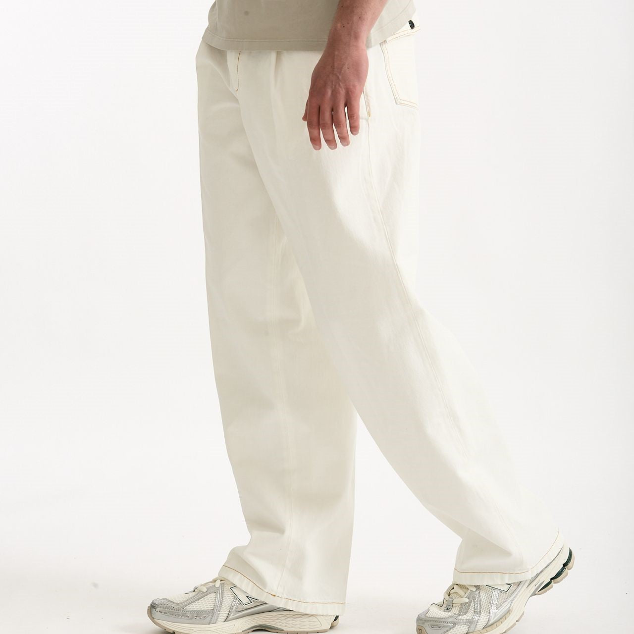 Pantalone ROGERS in cotone fermo denim bianco uomo Department five - 8