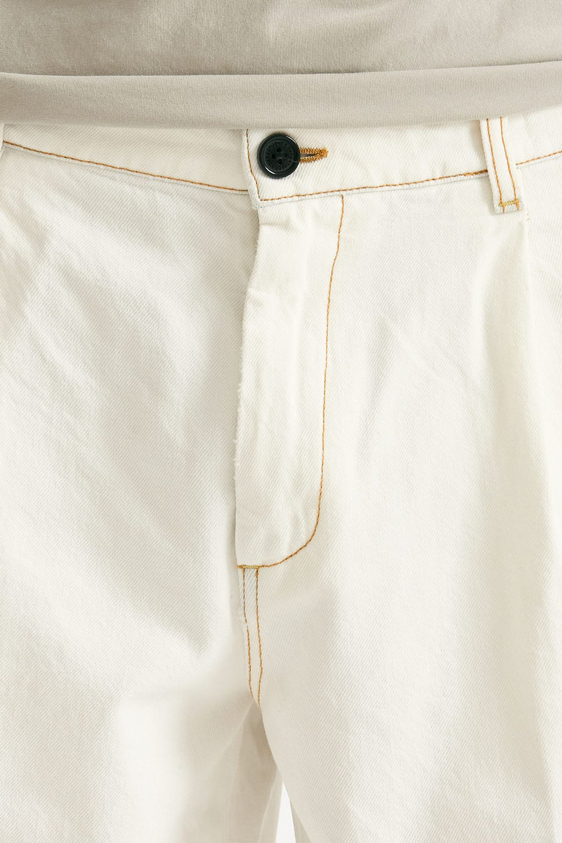 Pantalone ROGERS in cotone fermo denim bianco uomo Department five - 5