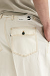 Pantalone ROGERS in cotone fermo denim bianco uomo Department five - 7