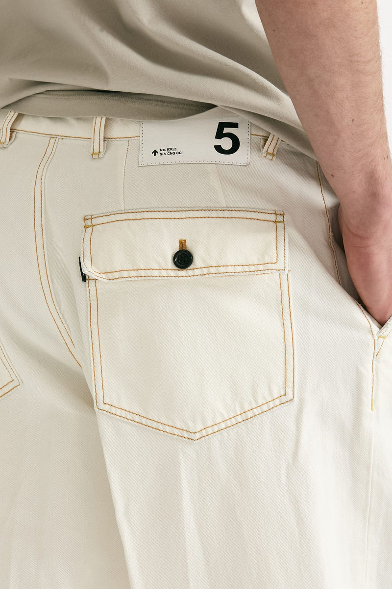 Pantalone ROGERS in cotone fermo denim bianco uomo Department five - 7