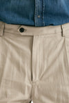 Pantalone RUSHEN in cotone e lino stretch beige uomo Department five - 5