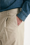 Pantalone RUSHEN in cotone e lino stretch beige uomo Department five - 6