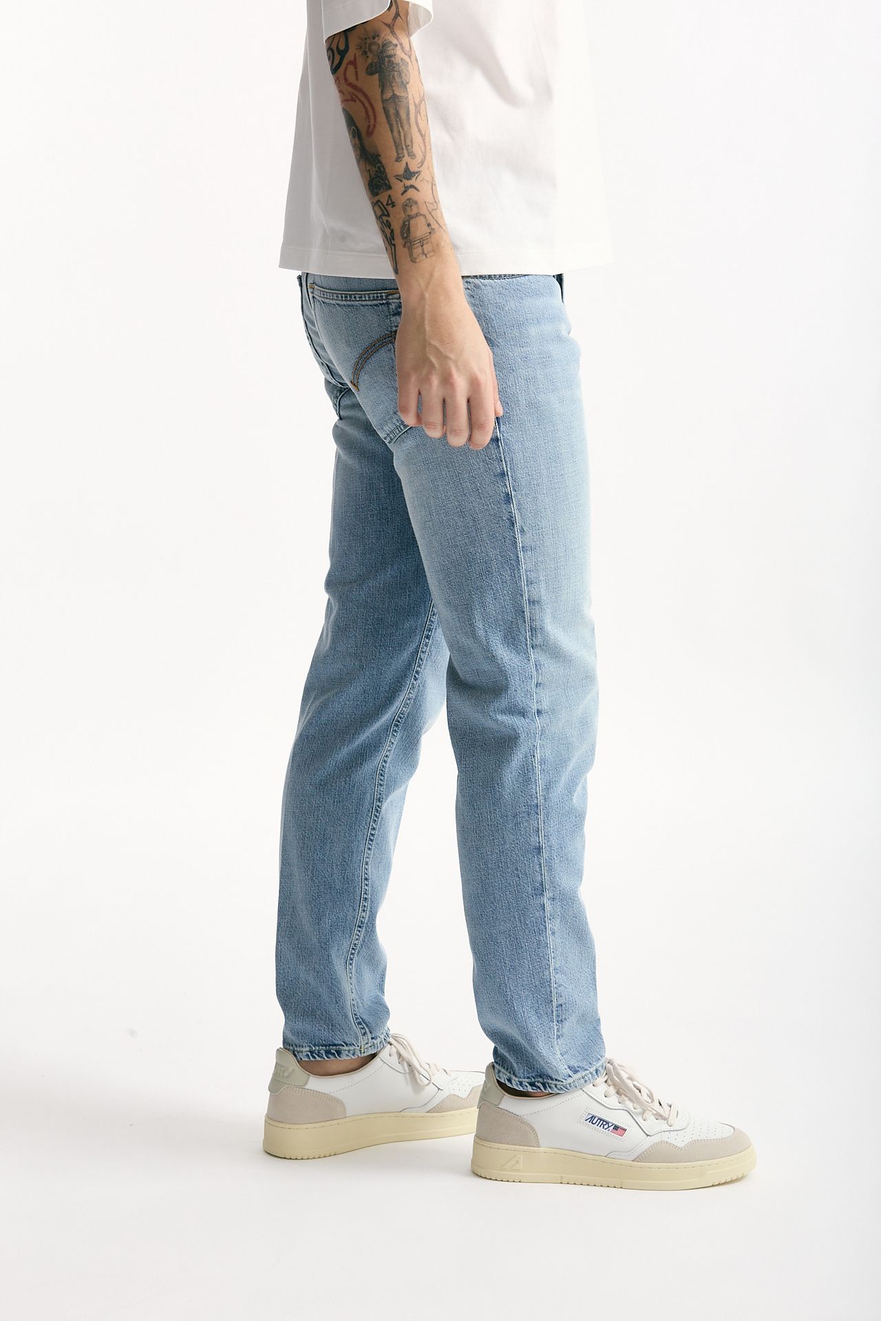 Jeans BRIGHTON cotone fermo lavaggio chiaro uomo Dondup - 3