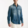 Camicia in cotone fermo denim medio uomo Dondup - 7