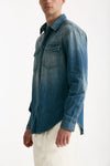 Camicia in cotone fermo denim medio uomo Dondup - 4