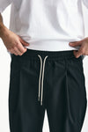 Pantalone in misto lana nero uomo Drôle de monsieur - 6